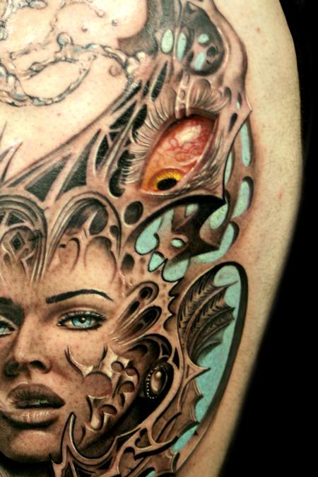 Tattoos - gothic leg detail - 60257